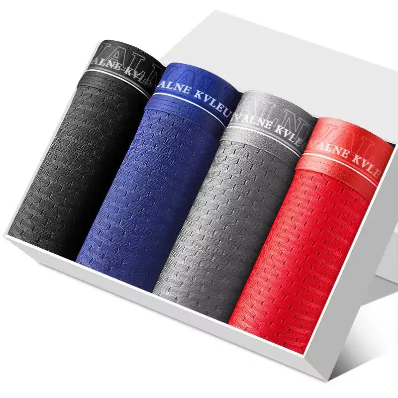 Boxer Briefs Men's Boxer Shorts Men's Underwear Men's Underwear Boxer Men's Ice Wire Mesh Boxer Shorts