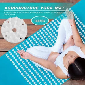 Back and Neck Pain Relief Acupressure Mat and Pillow Set Muscle Relaxation Point Massage Yoga Mat