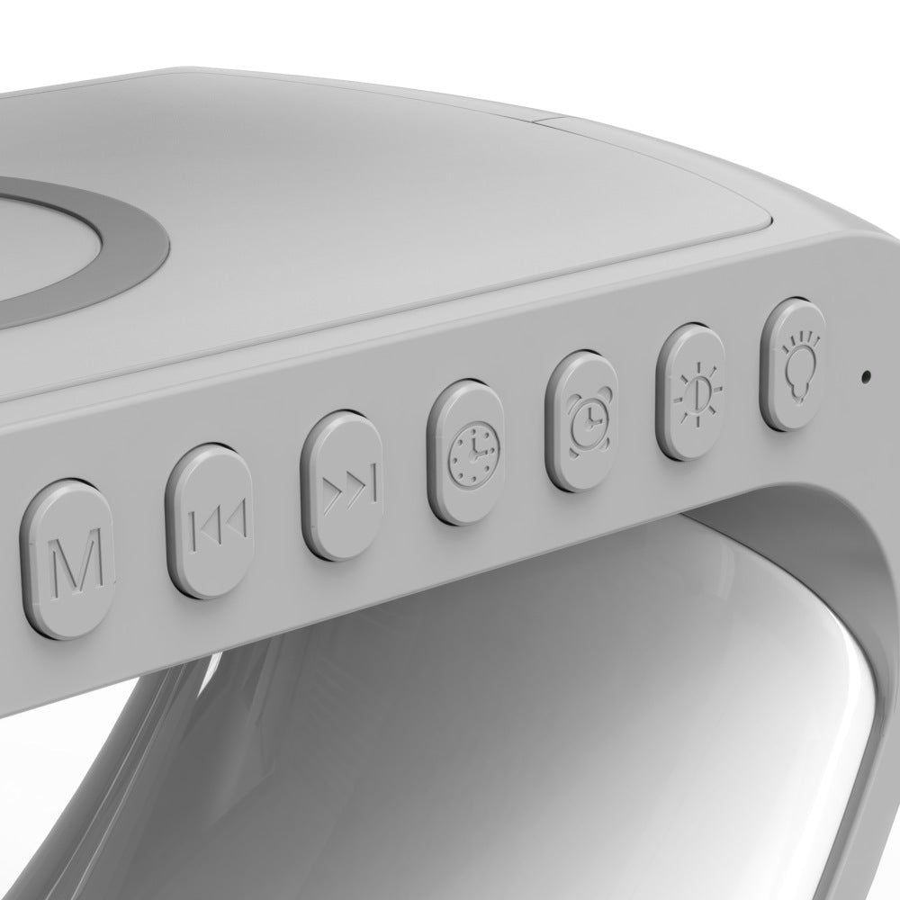 New Intelligent G Shaped LED Lamp Bluetooth Speaker Wireless Charger Atmosphere Lamp App Control For Bedroom
