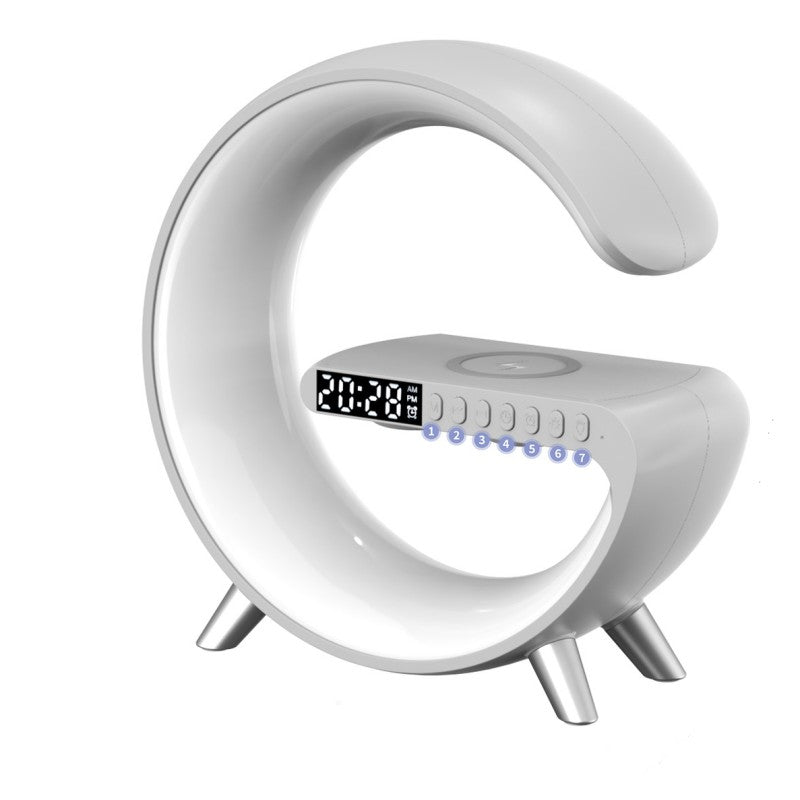 New Intelligent G Shaped LED Lamp Bluetooth Speaker Wireless Charger Atmosphere Lamp App Control For Bedroom
