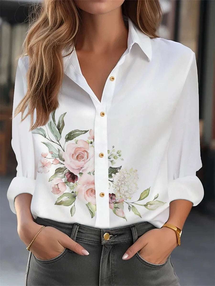 Temperament Woman Shirt Fashion Casual / Elegant Long Sleeve Woman Shirt