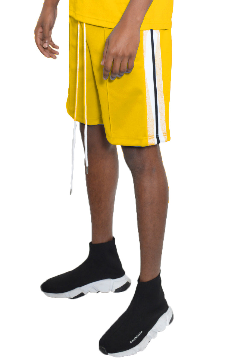 Male Side Stripe Tape Top And Short Set