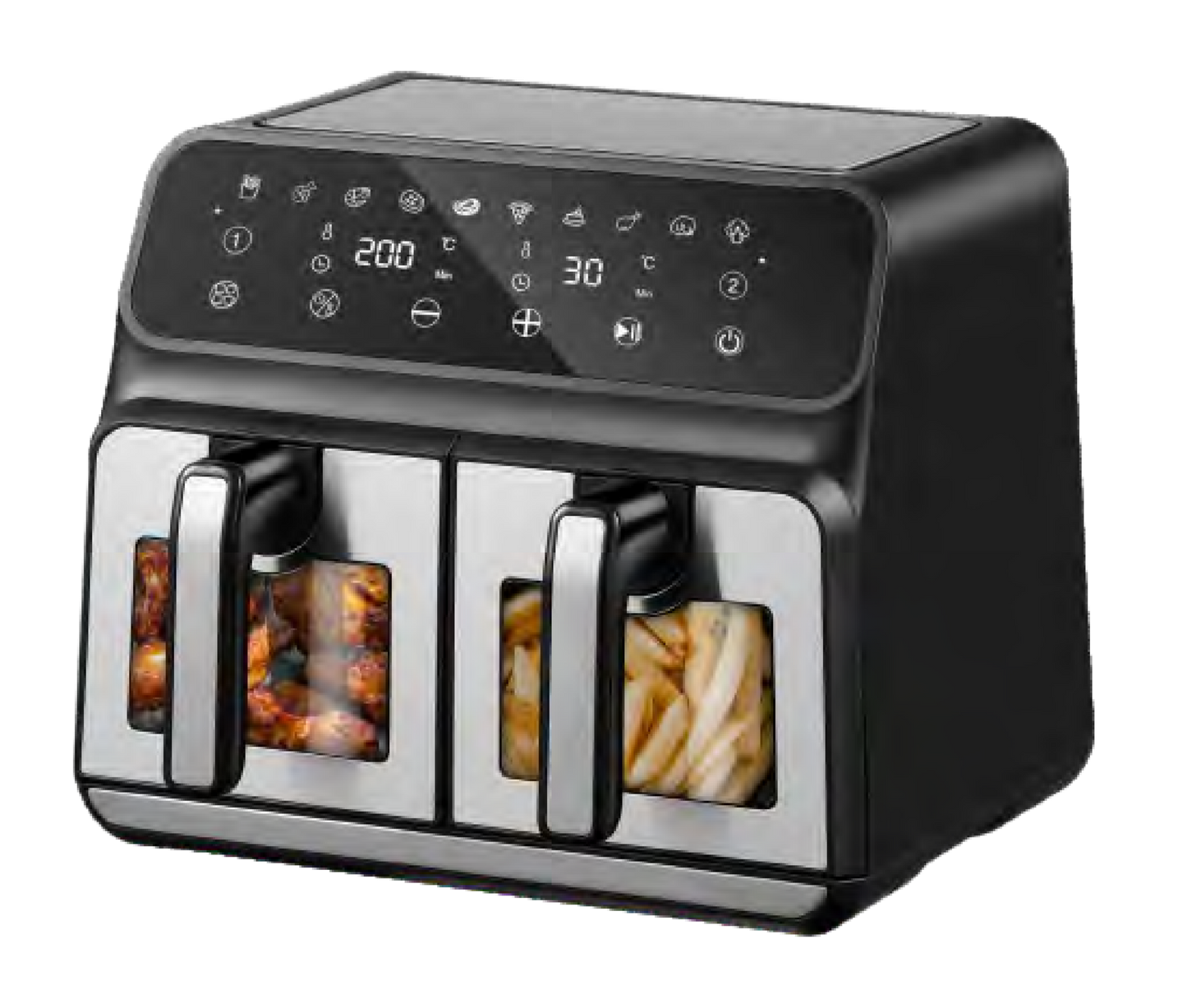 Buy 9L-8L dual basket 1800W power air fryers Plus