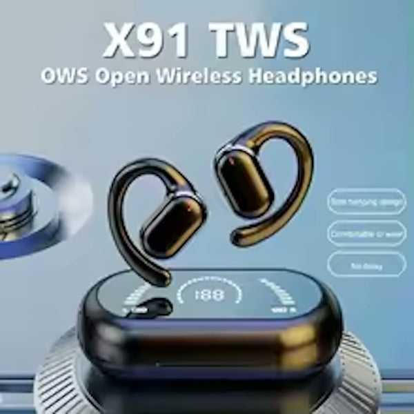 Wireless Earbuds Bluetooth 5.4 Headphones Sport, Stereo Deep Bass Bluetooth Earbuds with Earhooks
