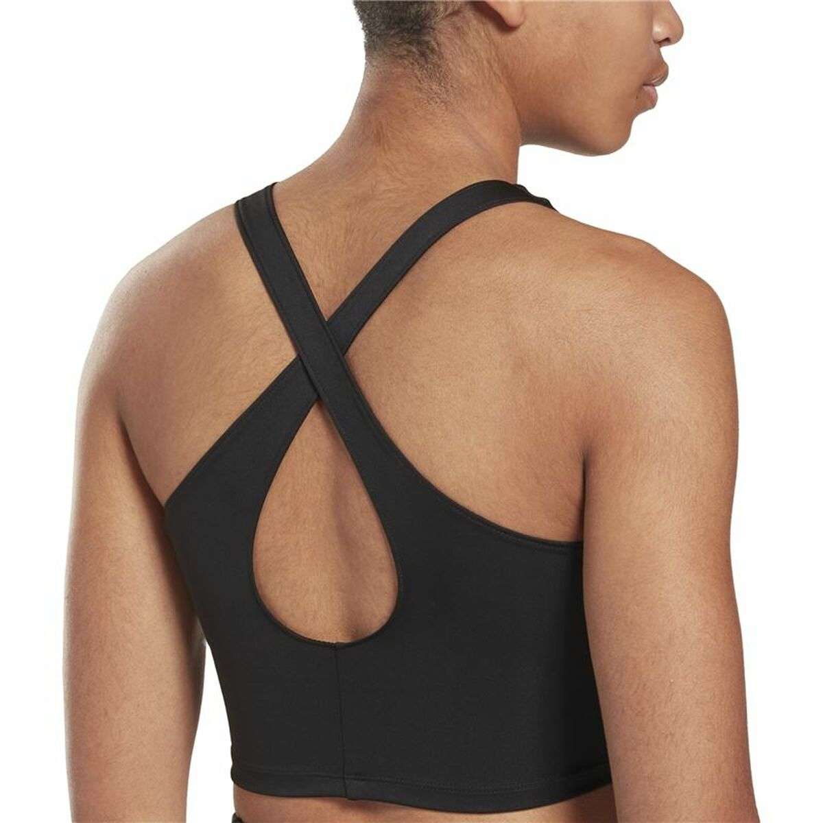 Reebok yoga floral sports bra black best price UK
