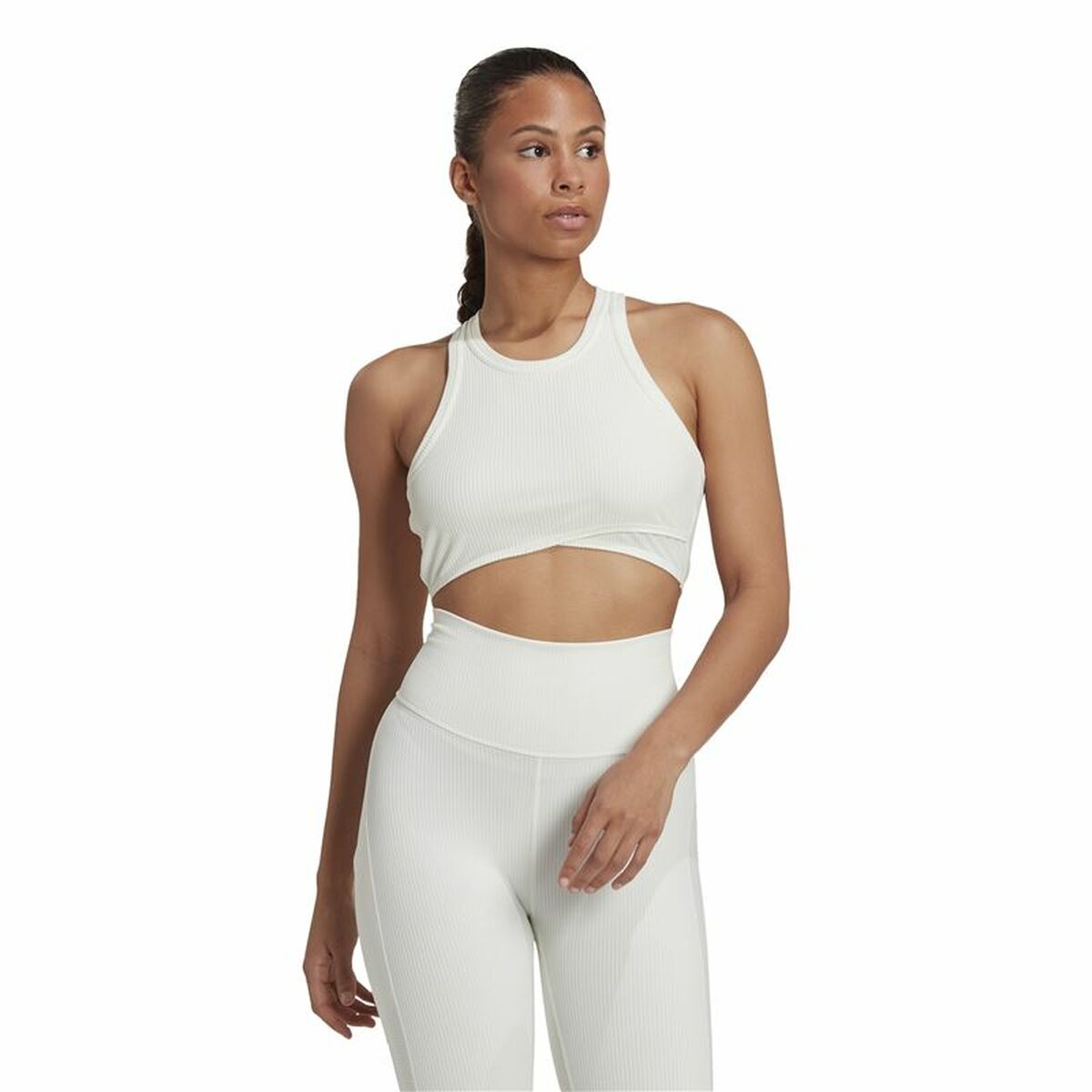 Sports Bra Adidas Yoga Studio White