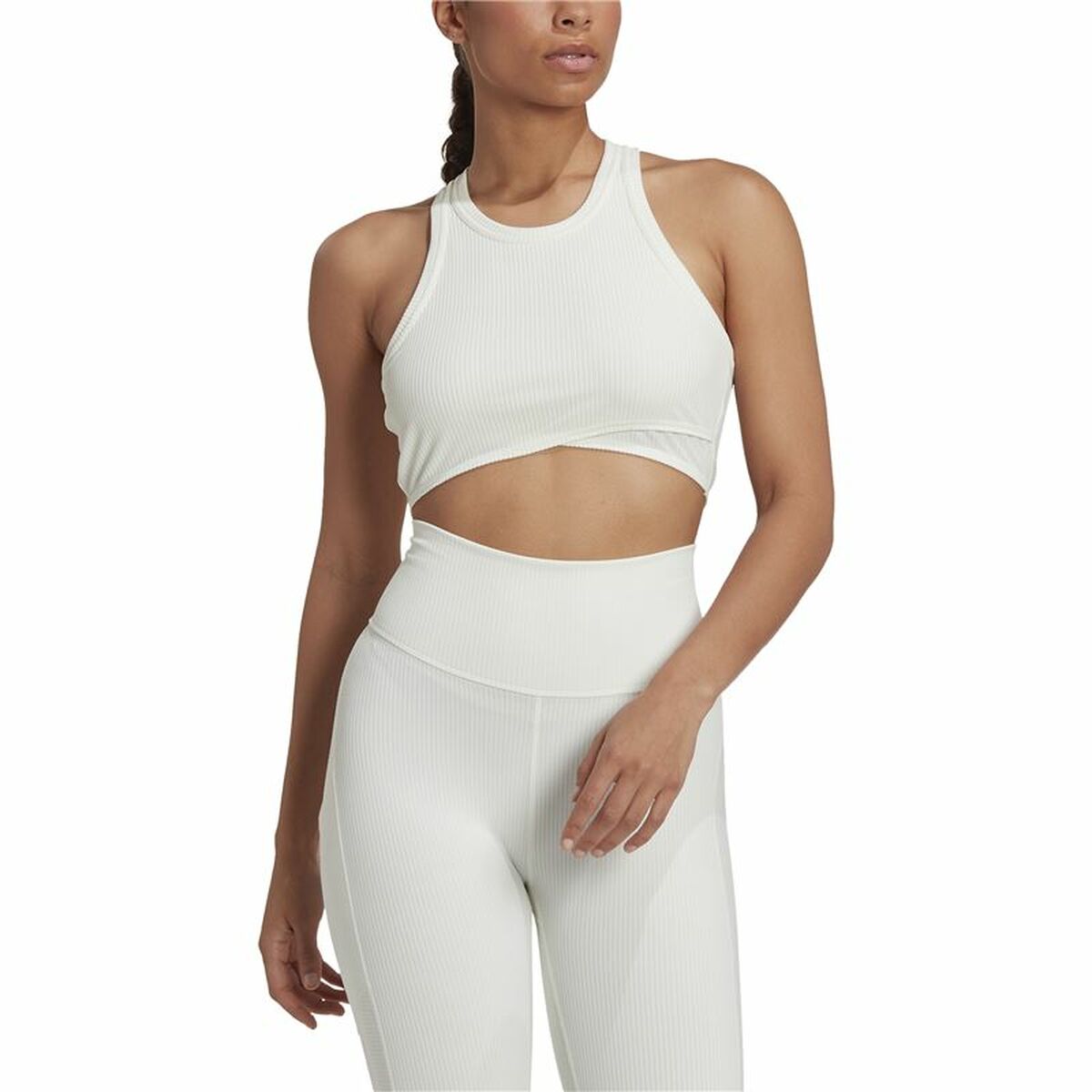 Sports Bra Adidas Yoga Studio White