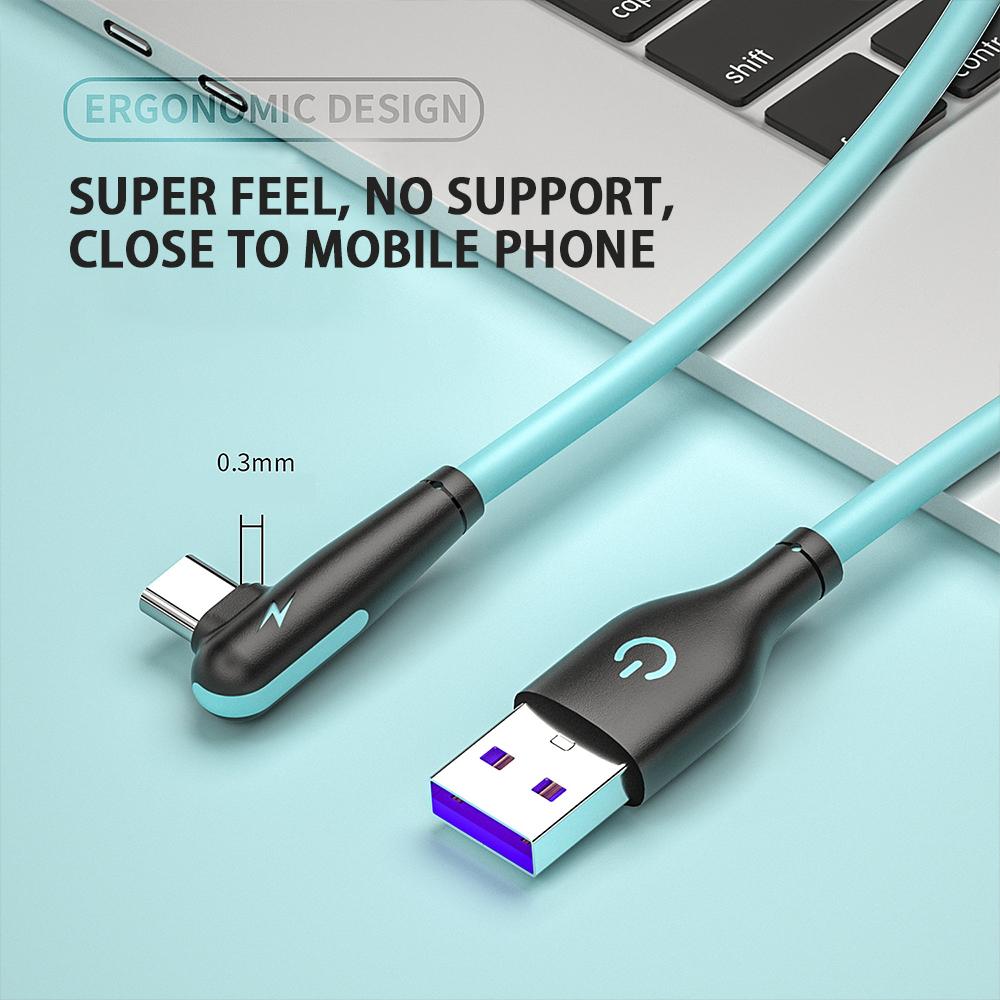 USB Type C Cable Fast Charge 3A Data Wire Mobile for Android iPhone