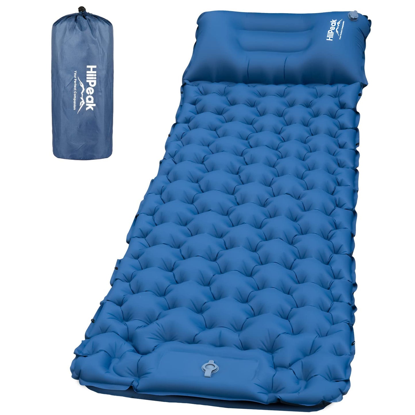 HiiPeak Sleeping Pad - Ultralight Inflatable Sleeping Mat with Built-in Foot Pump, Durable Compact Waterproof Camping Air Mattress for Camping, Backpacking, Hiking, Tent Trap Traveling