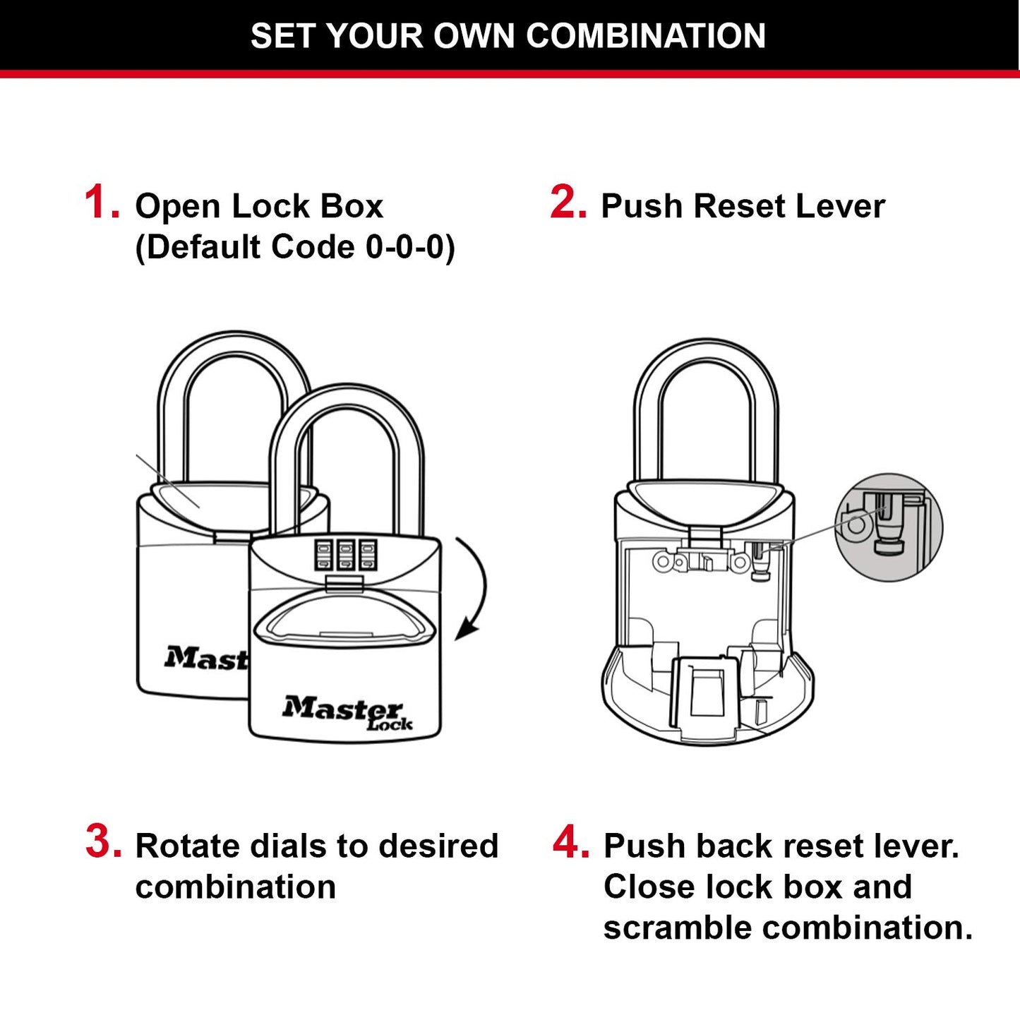 MASTER LOCK Key Safe Wall Mounted, Medium 85 x 119 x 36 mm, Outdoor, Mounting Kit, for Home Office Industries Vehicles, Black & Silver