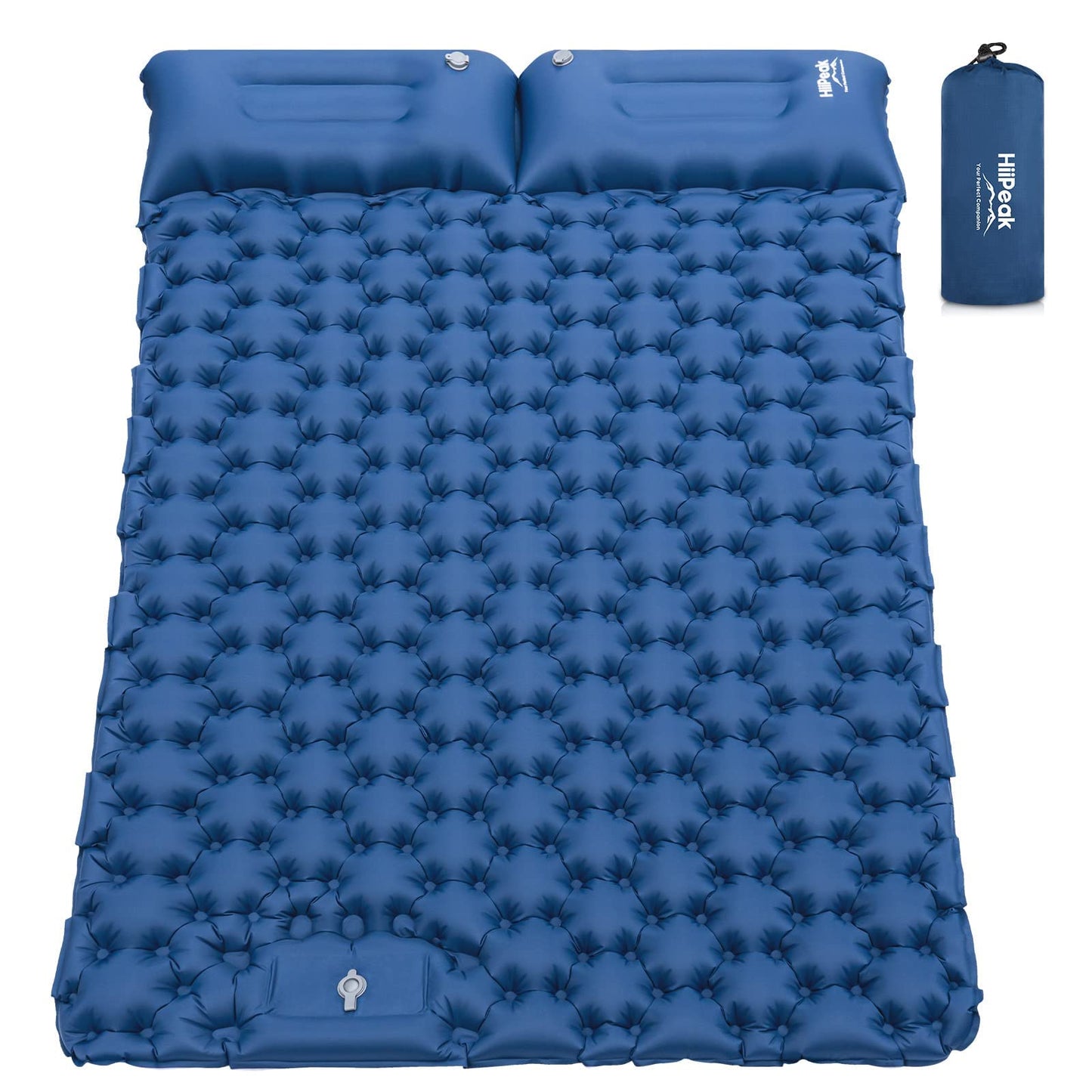 HiiPeak Sleeping Pad - Ultralight Inflatable Sleeping Mat with Built-in Foot Pump, Durable Compact Waterproof Camping Air Mattress for Camping, Backpacking, Hiking, Tent Trap Traveling