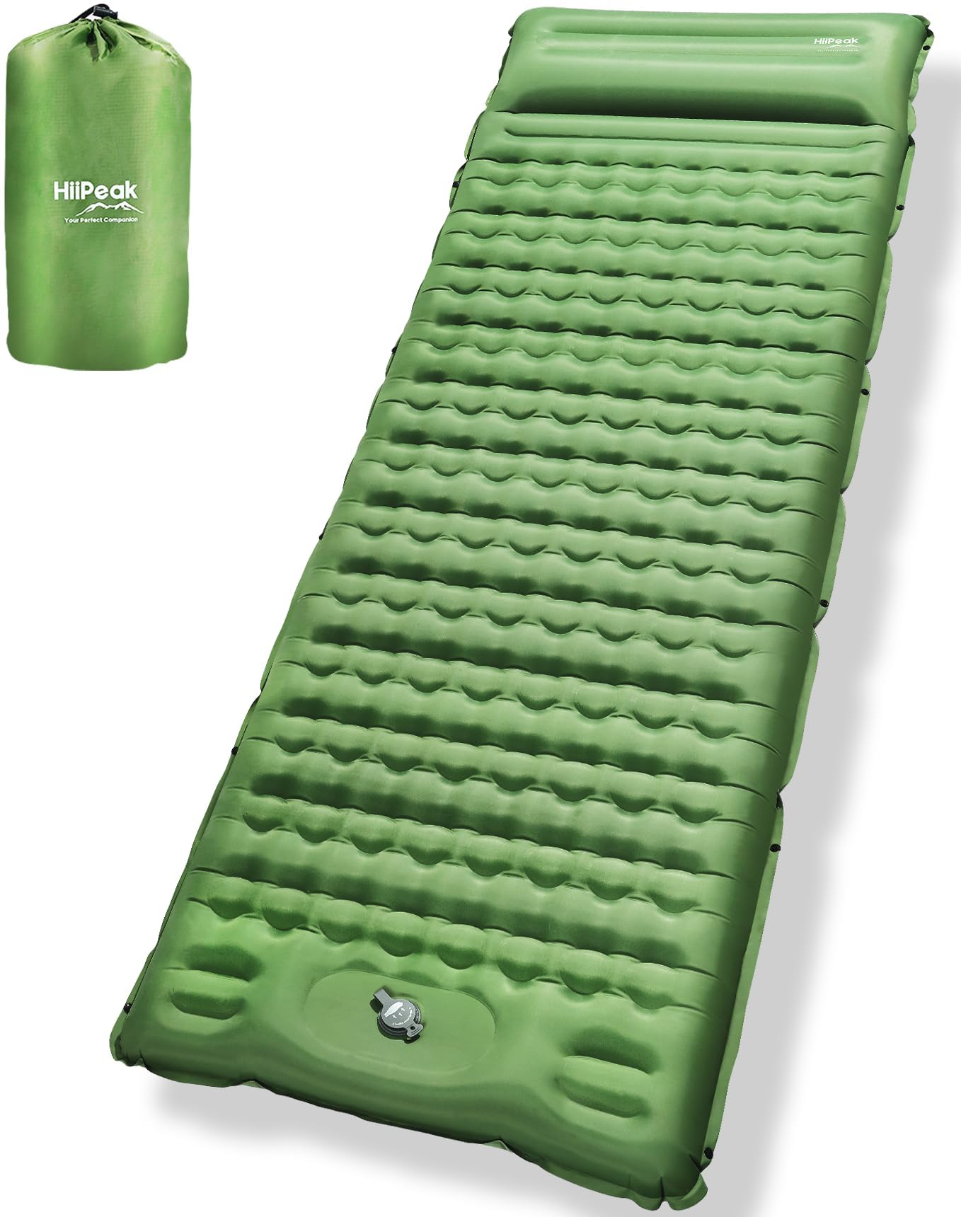 HiiPeak Sleeping Pad - Ultralight Inflatable Sleeping Mat with Built-in Foot Pump, Durable Compact Waterproof Camping Air Mattress for Camping, Backpacking, Hiking, Tent Trap Traveling