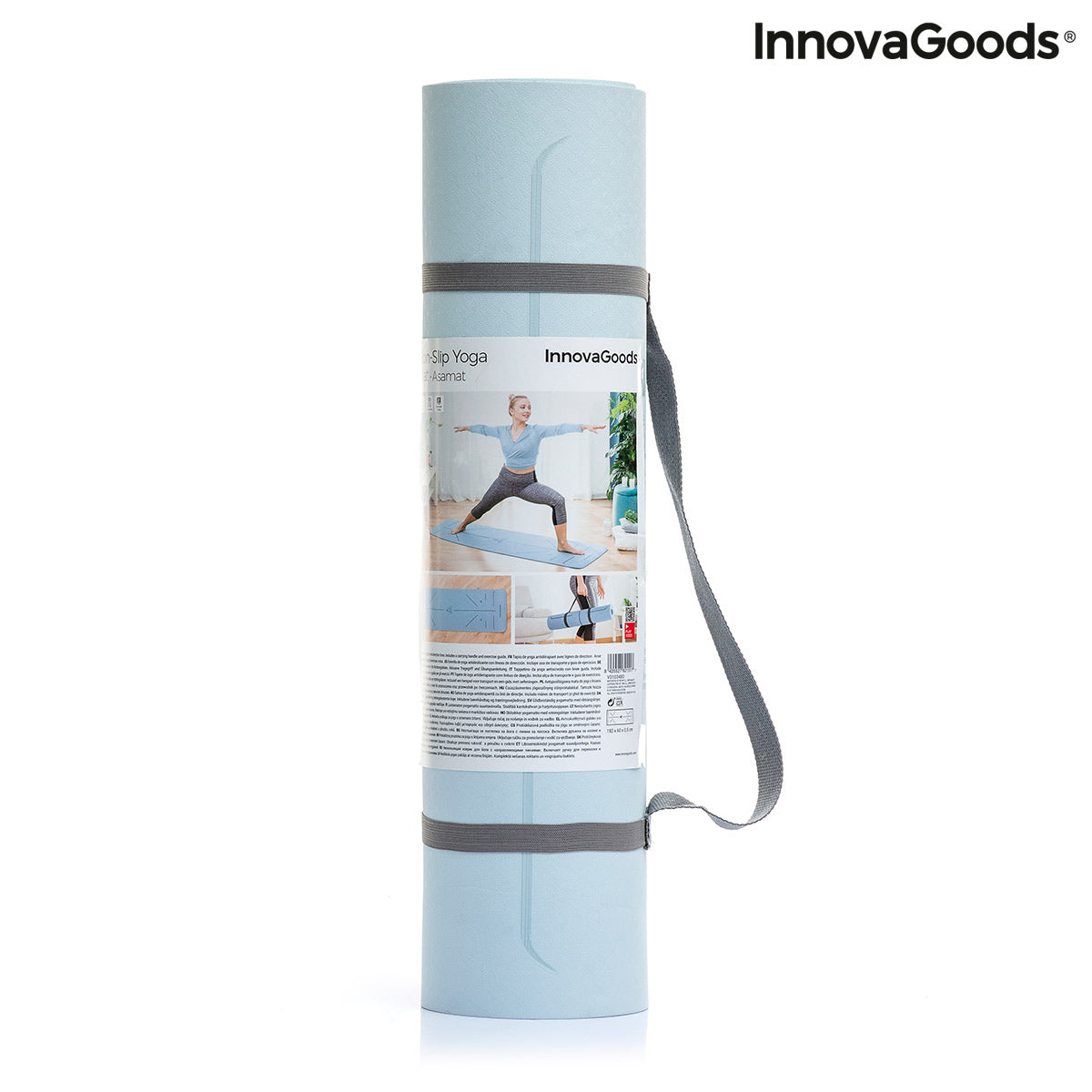 Non-slip Yoga Mat with Position Lines and Exercise Guide Asamat