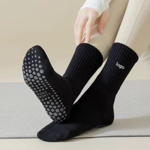 AL Yoga Accessory Socks for Women Cotton Socks Silicone Non-slip Sports Sweat-absorbing Breathable Pilates Woman Yoga Stocking