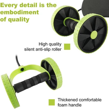 Ab Roller Wheel Exercise Equipment Abdominal Trainer Waist Slimming Workout Fitness Resistance Bands Wheeler Home Gym Workout