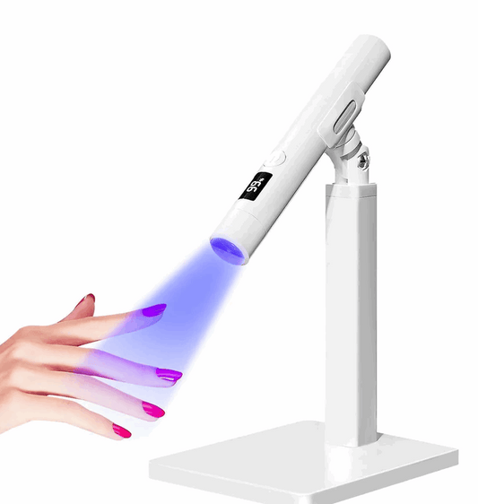 Hand-held Portable Nail Art One-word Lamp Holder 360-degree Rotating Multi-functional Holder For Wearing Nail Plate Baking Lamp