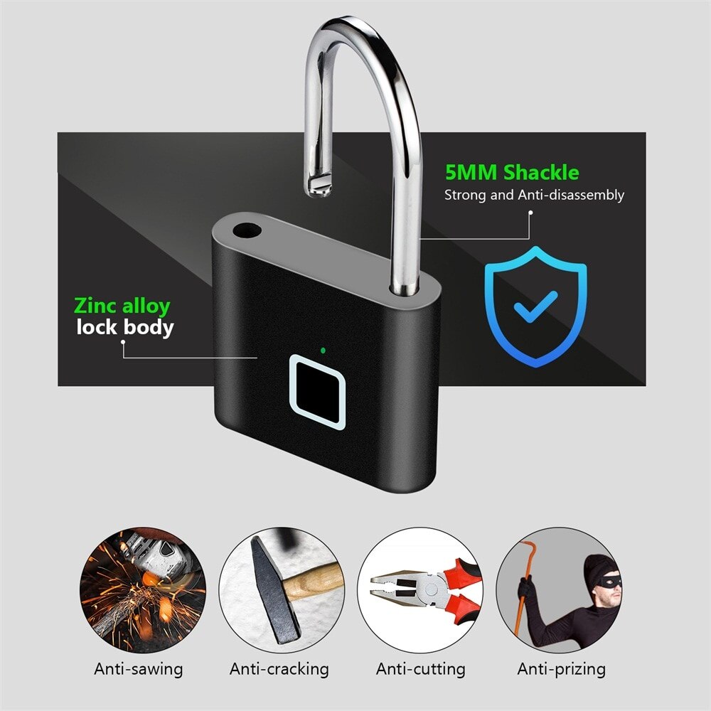 Fingerprint Lock Keyless Waterproof Anti-theft Smart Lock Fingerprint