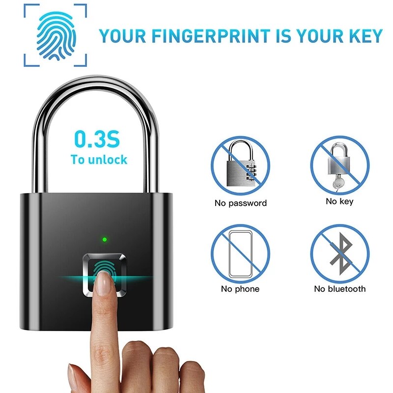 Fingerprint Lock Keyless Waterproof Anti-theft Smart Lock Fingerprint