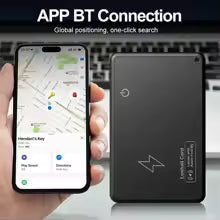 Wallet Card Waterproof GPS Locator Work with Apple Find My App Bluetooth Tracker