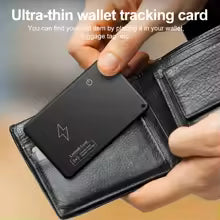 Wallet Card Waterproof GPS Locator Work with Apple Find My App Bluetooth Tracker