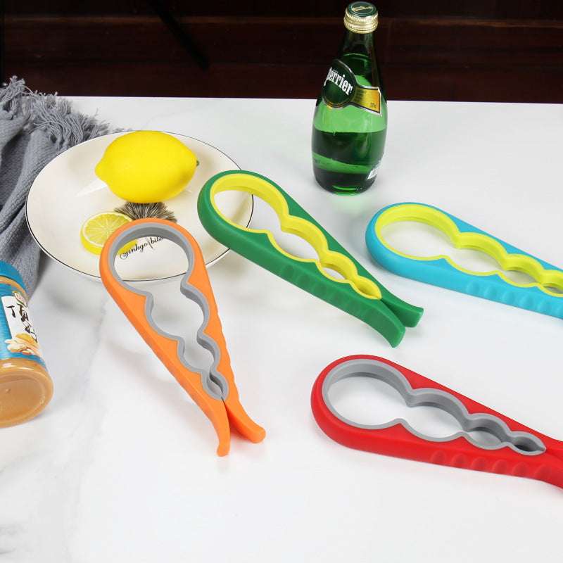2 X Jar Opener Bottle Opener for Weak Hands, 4 in 1 Multi Function Can Opener Bottle Opener Kit with Silicone Handle Easy to Use for Children, Elderly and Arthritis Sufferers