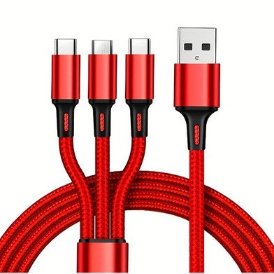 Super Fast 3 in 1 Micro USB Mobile Phone Charging Cable For Iphone Android Micro Type C