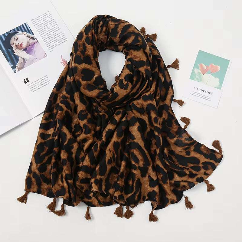 Beautiful Scarves for Women Dressy Women Scarfs for Women Leopard Scarfs Women Beach Wrap Women Leopard Scarf
