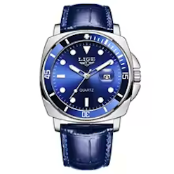 Business Men's Luxury Watch LIGE Fashion Stainless Steel Date Waterproof Luminous