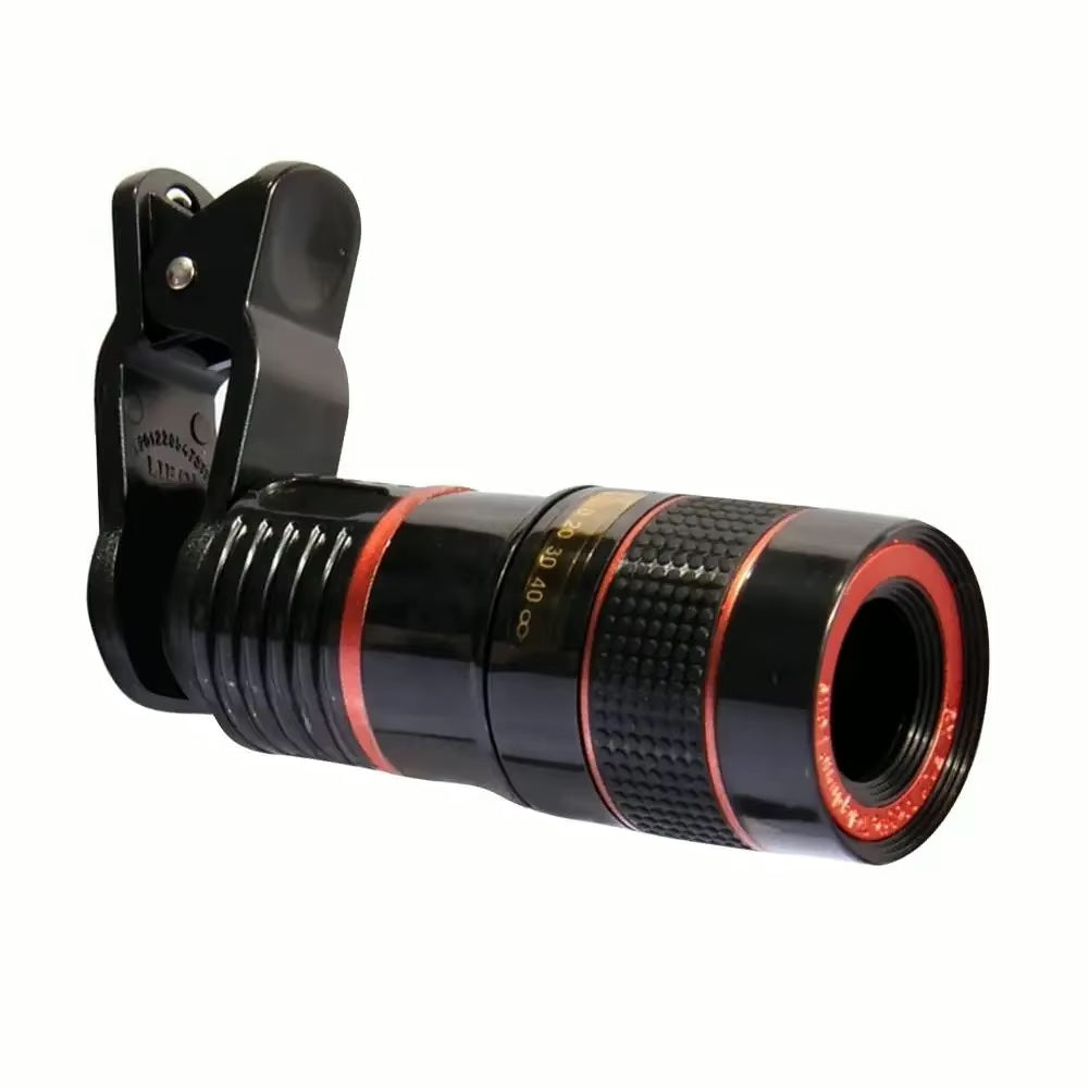 8X 12X 20X Lens with Clips for Mobile Phone Camera Zoom Telescope Wide Angle Macro Fisheye Camera Lens Kit for iphone Xiaomi