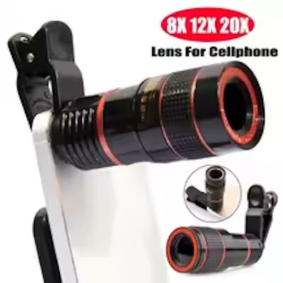 Mobile Phone Camera Zoom Lens With Clips 8X 12X And 20X Telescope Wide Angle Macro Fisheye Camera Lens Kit for iphone Xiaomi