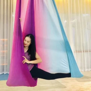 Multicolour 2024 New Aerial Anti-gravity Yoga Hammock Swing Flying Yoga Bed Bodybuilding Gym Fitness Equipment Inversion Trapeze