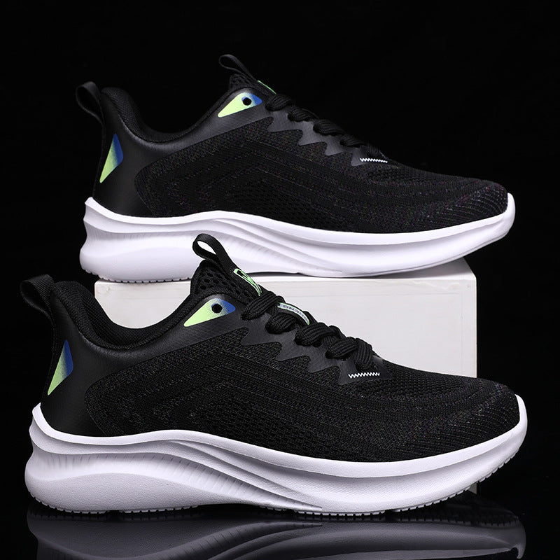 Couples Breathable Running Shoes Ultra Light Men&#039;s And Women&#039;s Flying Weaving Casual Sneakers