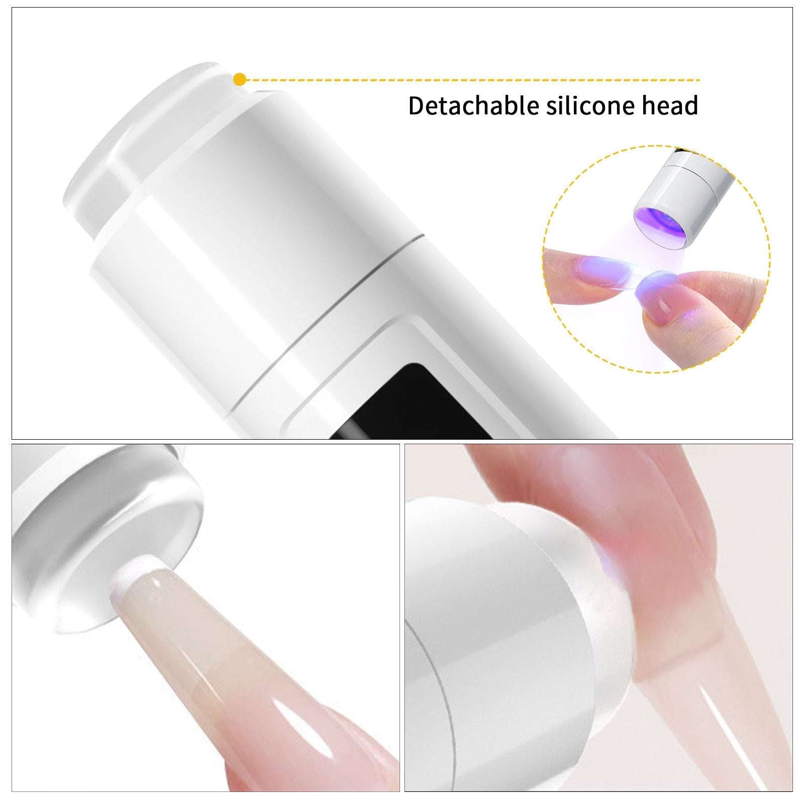 New Hand-held Portable Nail Art One-word Lamp Holder 360-degree Rotating Multi-functional Holder For Wearing Nail Plate Baking Lamp