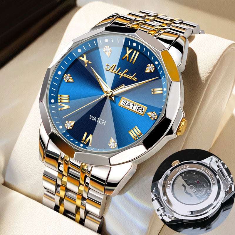 Luxury Men's Watch AILIFEIDA Waterproof Luminous Calendar Fashion