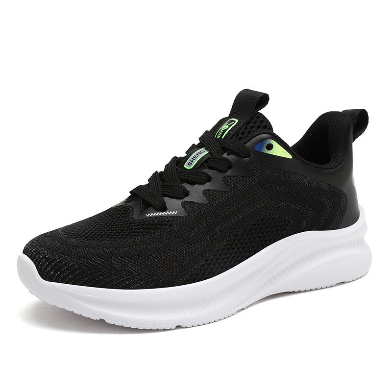 Couples Breathable Running Shoes Ultra Light Men&#039;s And Women&#039;s Flying Weaving Casual Sneakers