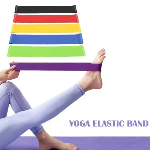 Portable Yoga Tension Belt Fitness Workout Rubber Resistance Bands Pilates Squat Butt AIDS Stretching Gym Belt Yoga Accessories