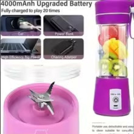 Portable Protein and Smoothie Blender Rechargeable USB with 6 blades