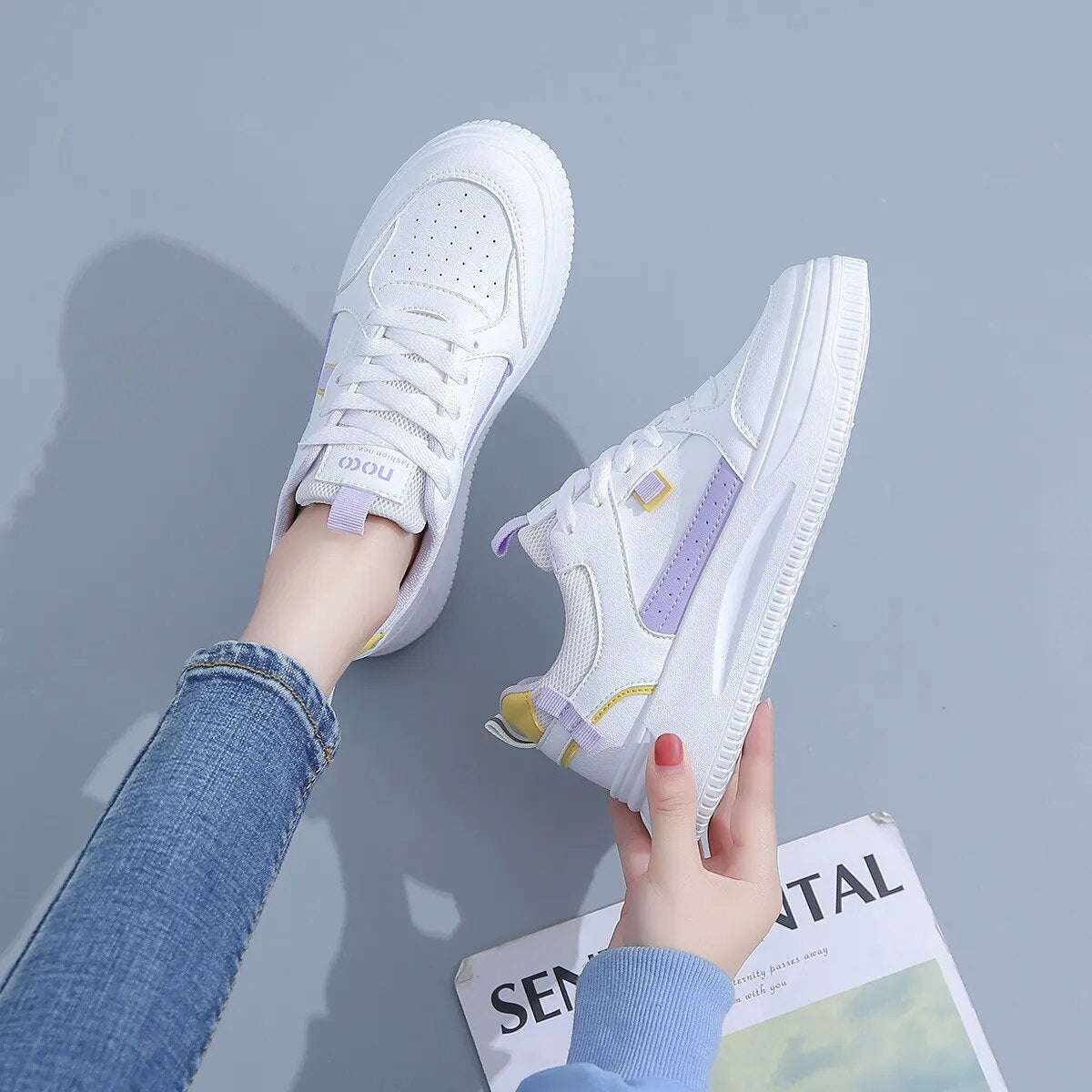 Fashion Women's Sneakers Platform Sports Shoes White running Sneakers Chunky Sneakers Shoes