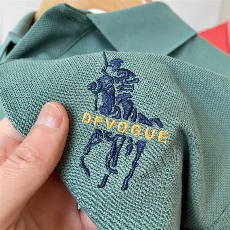 KUGO Men's Polo Men's Shirt Polo Men's Shirt Short Sleeve Polo Men Shirt T-Shirts Men's Short Sleeve Embroidery T-Shirt Summer Slim Fit Golf Sports