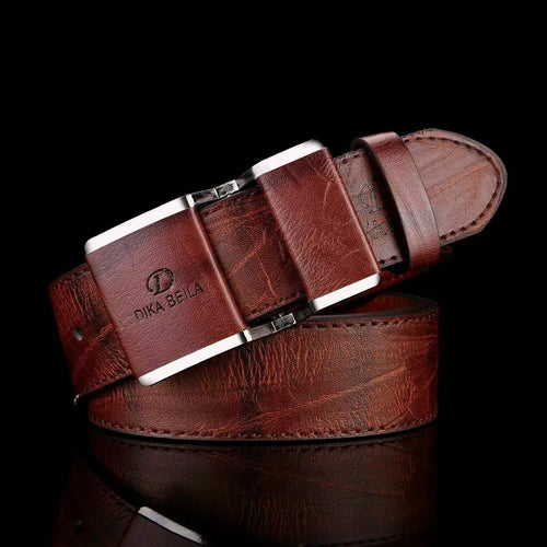 2024 New Men's Belt Korean Fashion Smooth Buckle Business Casual Belt