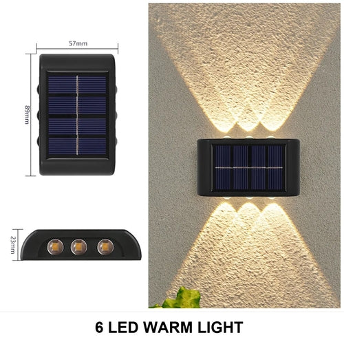 Solar Wall Lamp Outdoor Waterproof Led Solar Light Up And Down