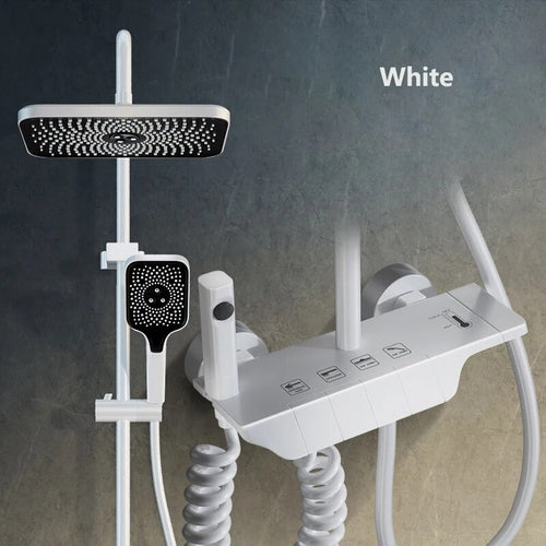 Bathroom Shower Faucet Set 4 Functions Digital Display Shower