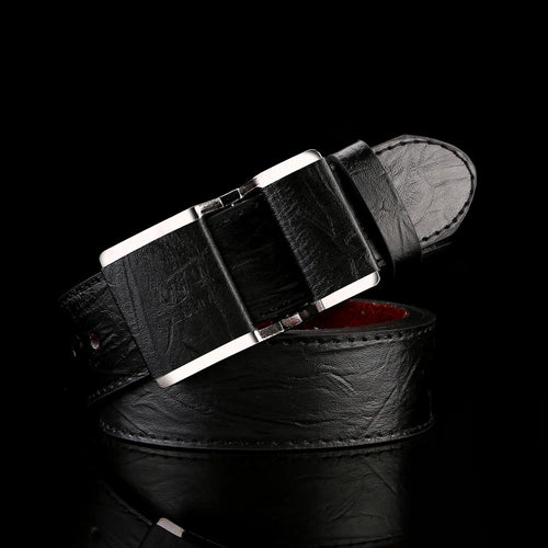 2024 New Men's Belt Korean Fashion Smooth Buckle Business Casual Belt