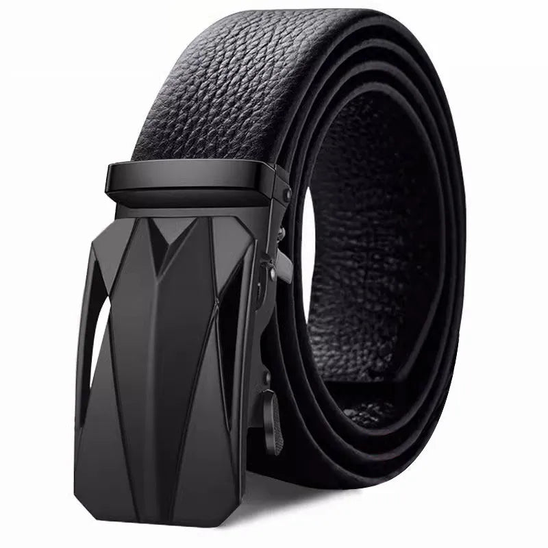 Men's automatic belt buckle belt leather high quality luxury designers work business men's fashion straps not to bring a gift bo