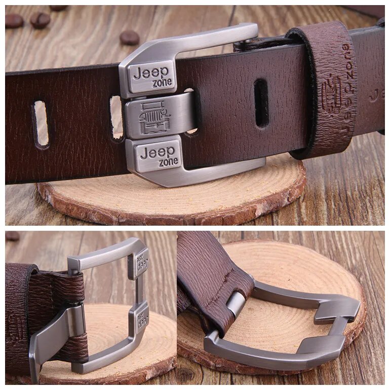 Luxury Belt for Men Genuine Leather Belt Metal Pin Buckle High Quality