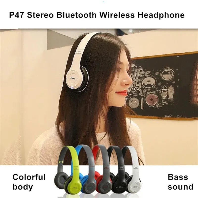 Stereo P47 Headset 5.0 Bluetooth Headset Folding Series Wireless