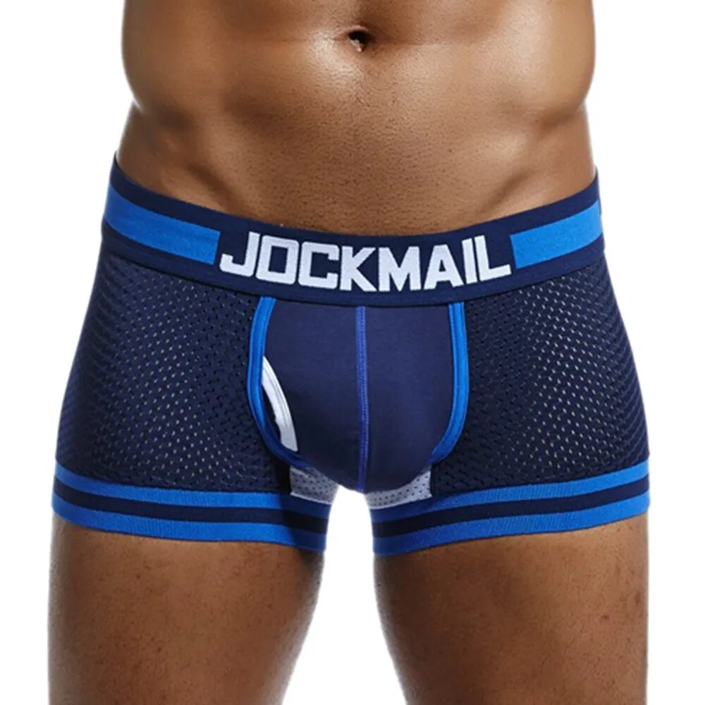 JOCKMAIL Man Underpants Boxershorts Mesh Nylon Men Boxers Male Breathable Underwear Men’s Panties Soft Boxer 2023