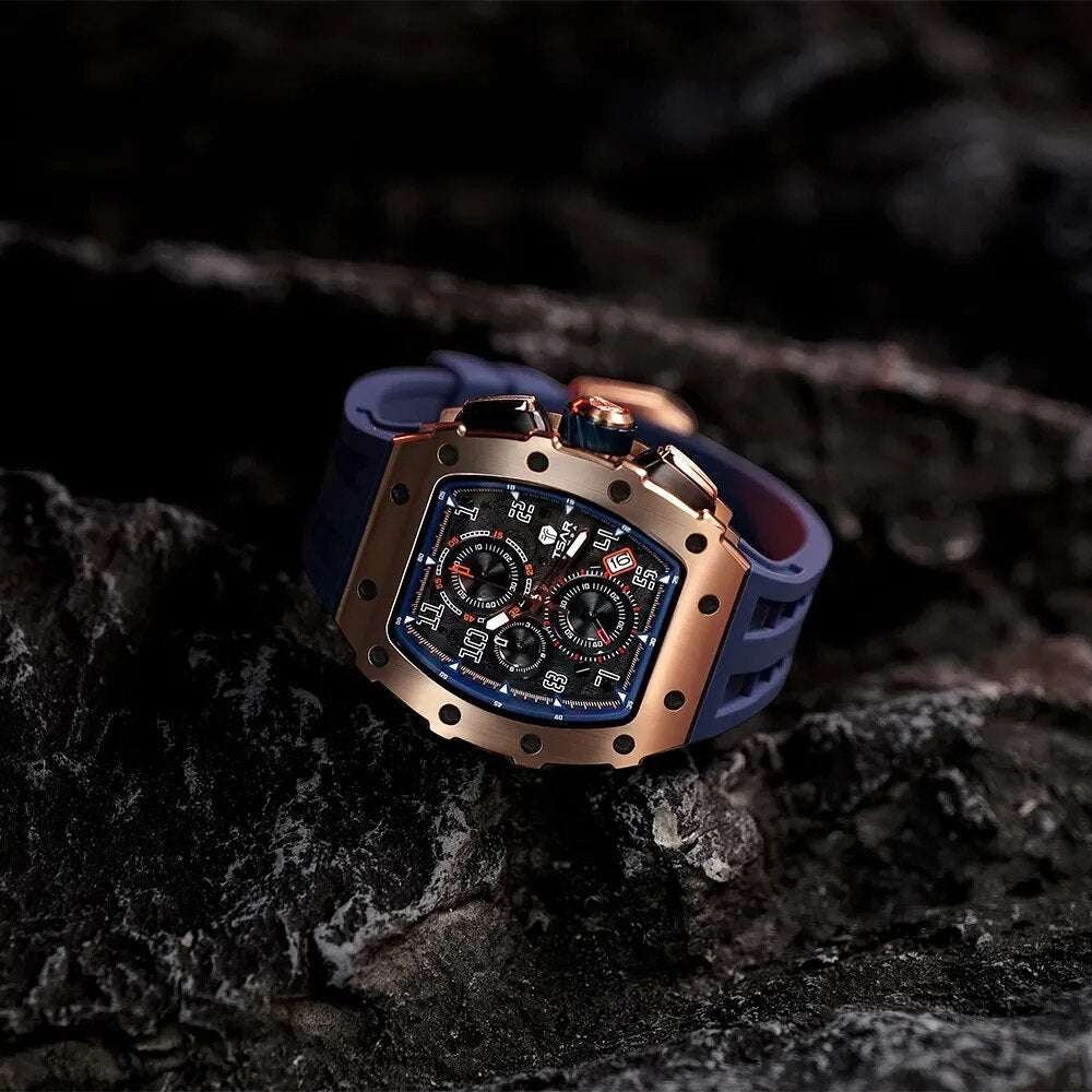 Luxury brand imported quartz movement men's fashionable and cool watch with 50M waterproof luminous