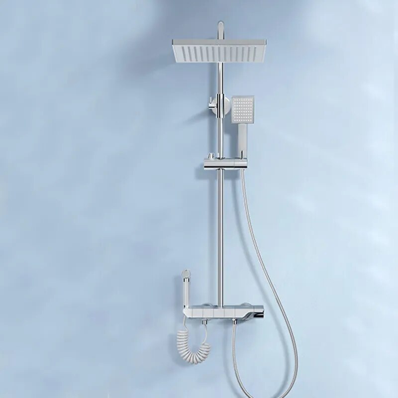 Bathroom Shower Faucet Set 4 Functions Digital Display Shower