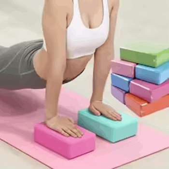 2 X Gym Blocks Foam Brick Fitness Set Tool Yoga Bolster Pillow Cushion Stretching Body shaping